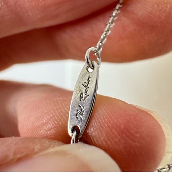 Old Robin 925 Silver Chain Necklace Circle Pendant Delicate Minimalist Jewelry - Picture 4 of 7